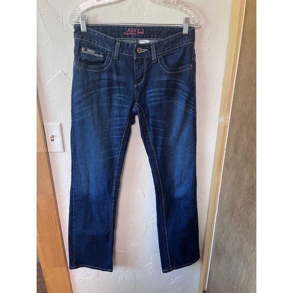 Cinch Ada Women Dark Wash Straight Leg Western Denim Jeans Size 27/3R